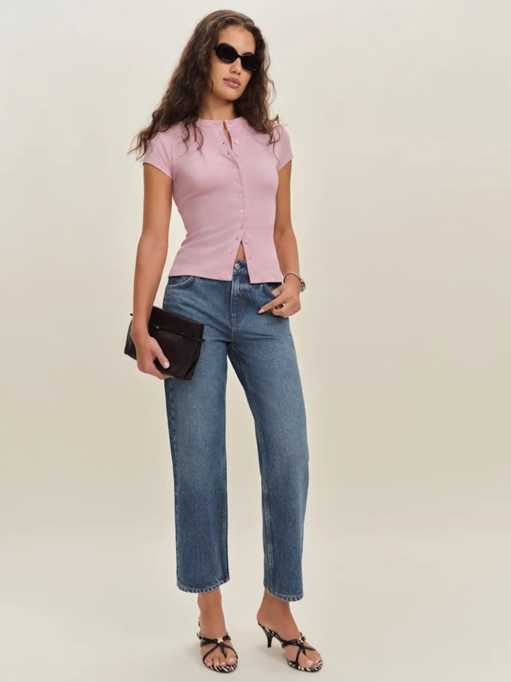 Reformation Raelynn Top pink